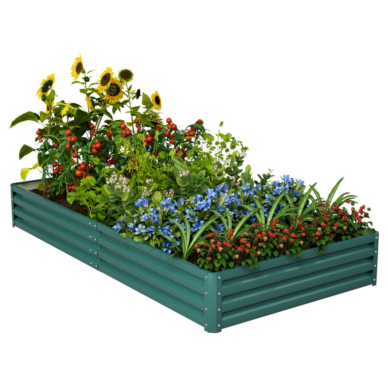 Homall 6x3x1 FT Galvanized Raised Garden Bed Planter Raised Beds Outdoor Garden Boxes Large Metal Planter Box Steel Kit for Vegetables Flowers Herb