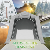 Homall Storage Tent Outdoor Portable Shelter Shed for Motorcycle, Waterproof and UV Resistant, Anti-Snow Carport with Rolled up Zipper Doors and Vents