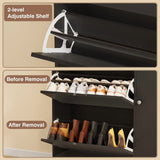 Homall Shoe Storage Cabinet with Flip Drawers & Adjustable Shelves, Freestanding Shoe Organizer for Entryway