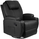 Homall Heated Swivel Rocking Recliner Chair Massage 360 Swivel Rocker Recliner Living Room Chair Home Theater Seating Heated