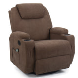 Homall Heated Swivel Rocking Recliner Chair Massage 360 Swivel Rocker Recliner Living Room Chair Home Theater Seating Heated