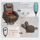 Homall Power Lift Recliner Chair PU Leather for Elderly with Massage and Heating Ergonomic