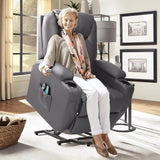 Homall Power Lift Recliner Chair PU Leather for Elderly with Massage and Heating Ergonomic