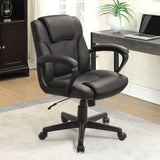 HOMALL Faux Leather Mid-Back Executive Office Desk Chair with Lumbar Support