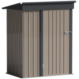 Homall Outdoor Storage Metal Shed for Tool Storage, Outdoor House for Backyard & Garden,Brown