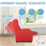 Homall Recliner Chair Padded Seat Pu Leather for Living Room Single Sofa Recliner Modern Recliner Seat Club Chair Home Theater Seating