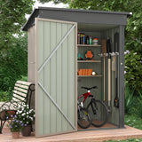 Homall Outdoor Storage Metal Shed for Tool Storage, Outdoor House for Backyard & Garden,Brown