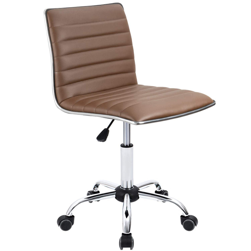 Homall Faux Leather Mid Back Task Chair Swivel Office Desk Chair