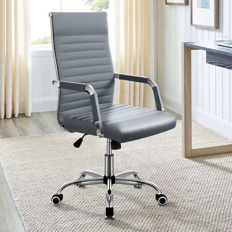 Homall Mid-Back Faux Leather Office Desk Chair Executive Conference Task Chair with Arms