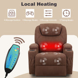 Homall Heated Swivel Rocking Recliner Chair Massage 360 Swivel Rocker Recliner Living Room Chair Home Theater Seating Heated