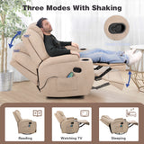 Homall Heated Swivel Rocking Recliner Chair Massage 360 Swivel Rocker Recliner Living Room Chair Home Theater Seating Heated