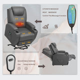 Homall Power Lift Recliner Chair PU Leather for Elderly with Massage and Heating Ergonomic