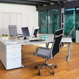 Homall Mid-Back Faux Leather Office Desk Chair Executive Conference Task Chair with Arms