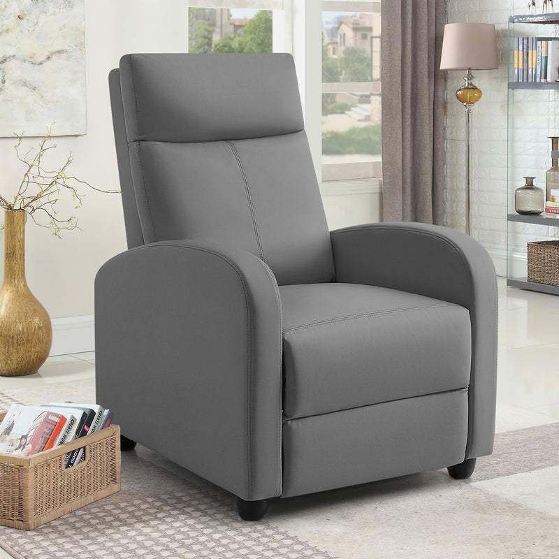 Homall Recliner Chair Padded Seat Pu Leather for Living Room Single Sofa Recliner Modern Recliner Seat Club Chair Home Theater Seating