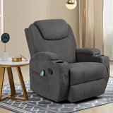Homall Heated Swivel Rocking Recliner Chair Massage 360 Swivel Rocker Recliner Living Room Chair Home Theater Seating Heated