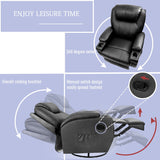 Homall Heated Swivel Rocking Recliner Chair Massage 360 Swivel Rocker Recliner Living Room Chair Home Theater Seating Heated