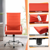 Homall Mid-Back Faux Leather Office Desk Chair Executive Conference Task Chair with Arms