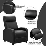 Homall Recliner Chair Padded Seat Pu Leather for Living Room Single Sofa Recliner Modern Recliner Seat Club Chair Home Theater Seating