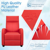 Homall Recliner Chair Padded Seat Pu Leather for Living Room Single Sofa Recliner Modern Recliner Seat Club Chair Home Theater Seating