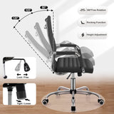 Homall Mid-Back Faux Leather Office Desk Chair Executive Conference Task Chair with Arms