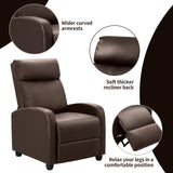 Homall Recliner Chair Padded Seat Pu Leather for Living Room Single Sofa Recliner Modern Recliner Seat Club Chair Home Theater Seating