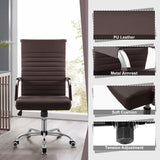 Homall Mid-Back Faux Leather Office Desk Chair Executive Conference Task Chair with Arms