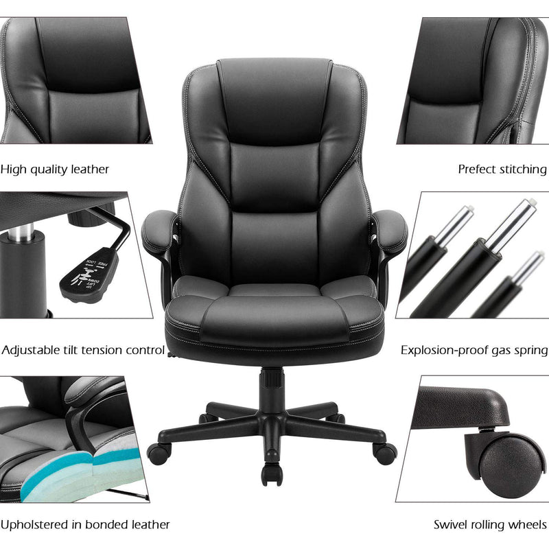 Homall Faux Leather High-Back Executive Office Chair with Lumbar Support