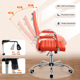 Homall Mid-Back Faux Leather Office Desk Chair Executive Conference Task Chair with Arms