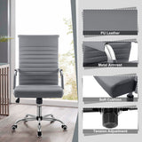 Homall Mid-Back Faux Leather Office Desk Chair Executive Conference Task Chair with Arms