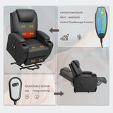 Homall Power Lift Recliner Chair PU Leather for Elderly with Massage and Heating Ergonomic