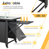Homall 50,000 BTU Steel Propane Outdoor Fire Pit Table with Ceramic Tile Desktop,Easy Moving with Wheels