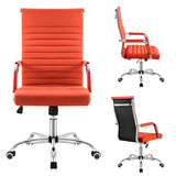 Homall Mid-Back Faux Leather Office Desk Chair Executive Conference Task Chair with Arms