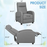 Homall Recliner Chair Padded Seat Pu Leather for Living Room Single Sofa Recliner Modern Recliner Seat Club Chair Home Theater Seating