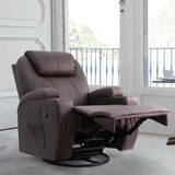 Homall Heated Swivel Rocking Recliner Chair Massage 360 Swivel Rocker Recliner Living Room Chair Home Theater Seating Heated