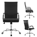 Homall Mid-Back Faux Leather Office Desk Chair Executive Conference Task Chair with Arms