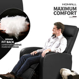 Homall Recliner Chair Padded Seat Pu Leather for Living Room Single Sofa Recliner Modern Recliner Seat Club Chair Home Theater Seating