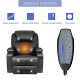 Homall Heated Swivel Rocking Recliner Chair Massage 360 Swivel Rocker Recliner Living Room Chair Home Theater Seating Heated