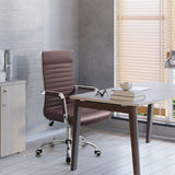 Homall Mid-Back Faux Leather Office Desk Chair Executive Conference Task Chair with Arms