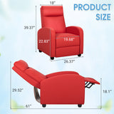 Homall Recliner Chair Padded Seat Pu Leather for Living Room Single Sofa Recliner Modern Recliner Seat Club Chair Home Theater Seating