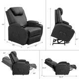 Homall Power Lift Recliner Chair PU Leather for Elderly with Massage and Heating Ergonomic