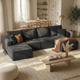 Homall Modular Corduroy Sofa, Sectional Couch with Convertible Modules, Modern Minimalist Sofa Set for Living Room, Freely Combinable Sofa Furniture