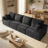 Homall Modular Corduroy Sofa, Sectional Couch with Convertible Modules, Modern Minimalist Sofa Set for Living Room, Freely Combinable Sofa Furniture
