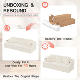 Homall Cloud Boneless Modern Couch Fluffy Group Sofas & Couches With two Cup Holder for Family