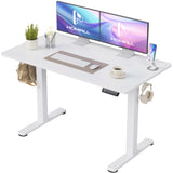 Homall Electric Standing Desk, Height Adjustable Desk with Memory Preset and Phone Stand, White