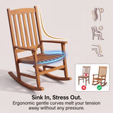 Homall Outdoor Rocking Chair Set Of 2, Solid Acacia Wood Porch Rocker with Ergonomic Backrest & Wide Armrests, 350LBS Weight Capacity, All-Weather Rocking Chair for Patio, Garden, Balcony