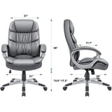 Homall High Back Faux Leather Executive Office Desk Chair with Lumbar Support