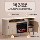 Homall Fireplace TV Stand for TVs up to 70 Inch, Modern Electric Fireplace TV Console, Media Entertainment Center with Storage Cabinets for Living Room
