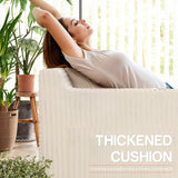 Homall Cloud Boneless Corduroy Sofa Loveseat Double-seater Couch Lounge Floor Chair for Bedroom