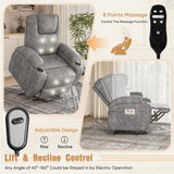 Homall Power Lift Recliner Chair Massage Designed Leathaire Fabric Single Sofa Specifically for Nursing