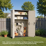 Homall 50 Cu.ft Resin Outdoor Storage Shed - Waterproof, Lockable & Sturdy Floor for Patio/Garden, Beige